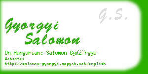 gyorgyi salomon business card